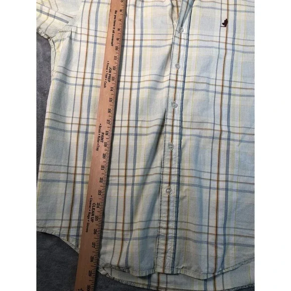 MARLBORO CLASSICS Shirt Mens Large Yellow Plaid Button Down Long Sleeve - Picture 8 of 12